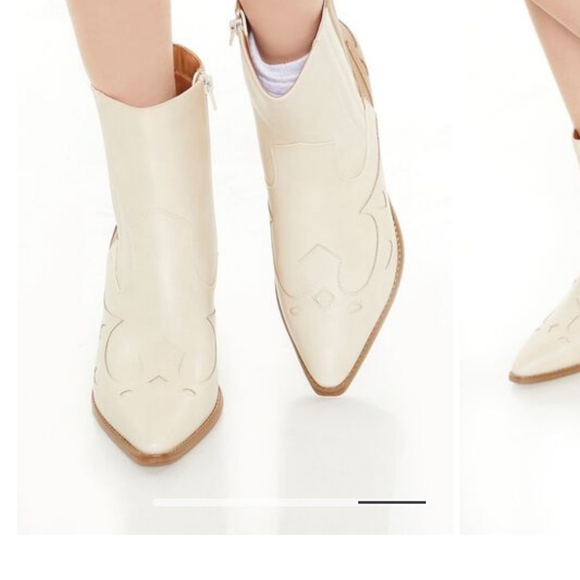 Forever 21 Colorblock Cowboy Booties - Picture 3 of 4